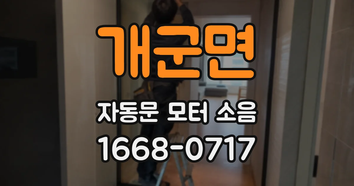 개군면 자동문 모터 소음
