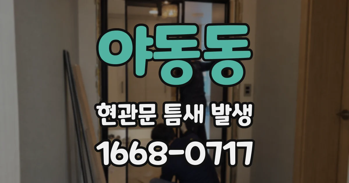 야동동 현관문 틈새 발생