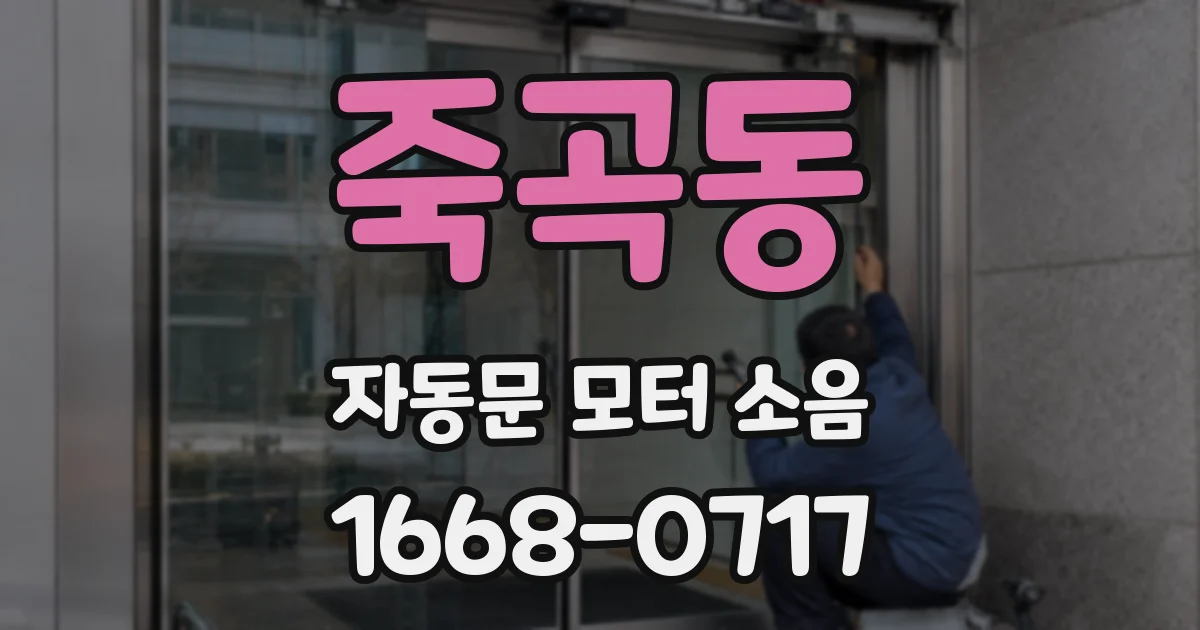 죽곡동 자동문 모터 소음