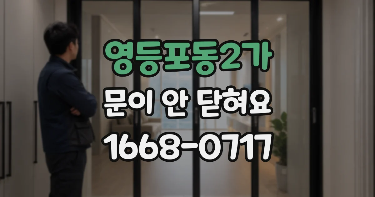 영등포동2가 문이 안 닫혀요