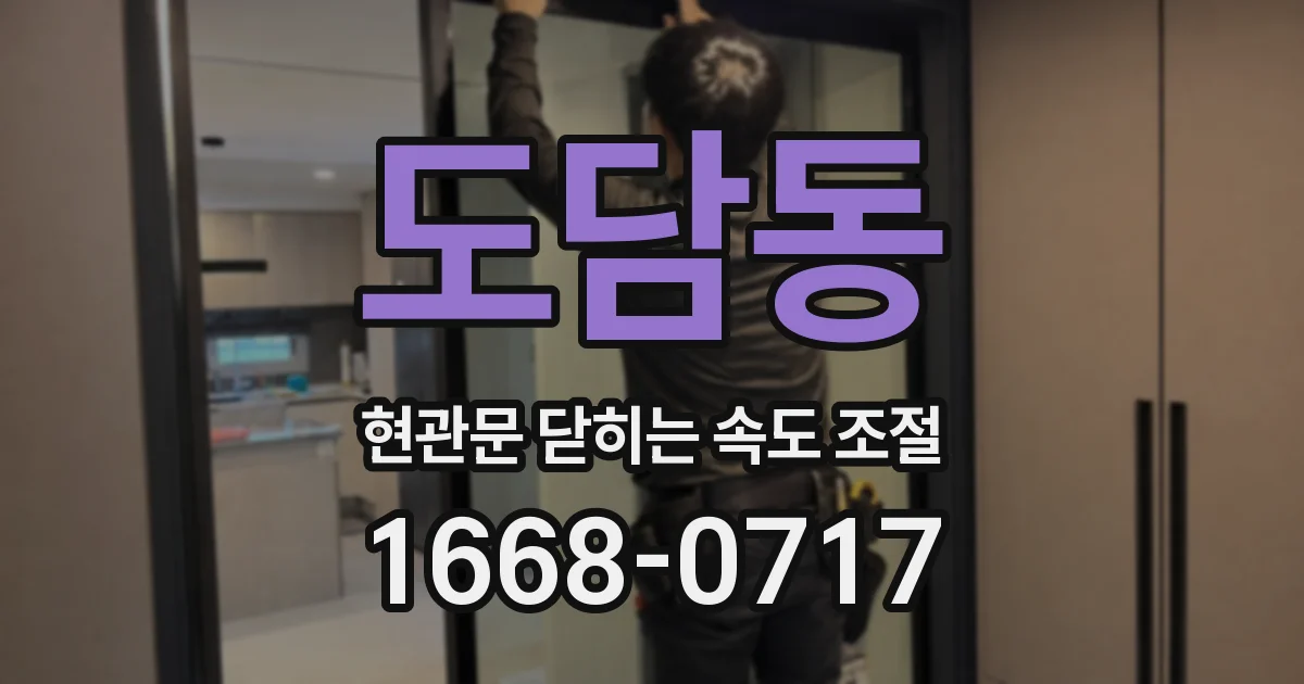 도담동 현관문 닫히는 속도 조절