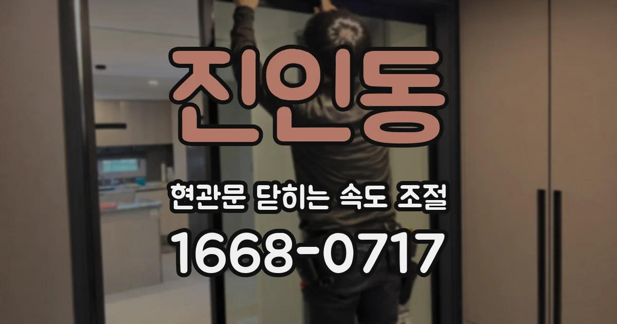진인동 현관문 닫히는 속도 조절