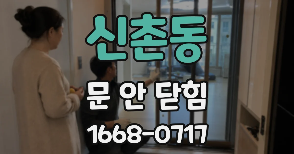 신촌동 문 안 닫힘