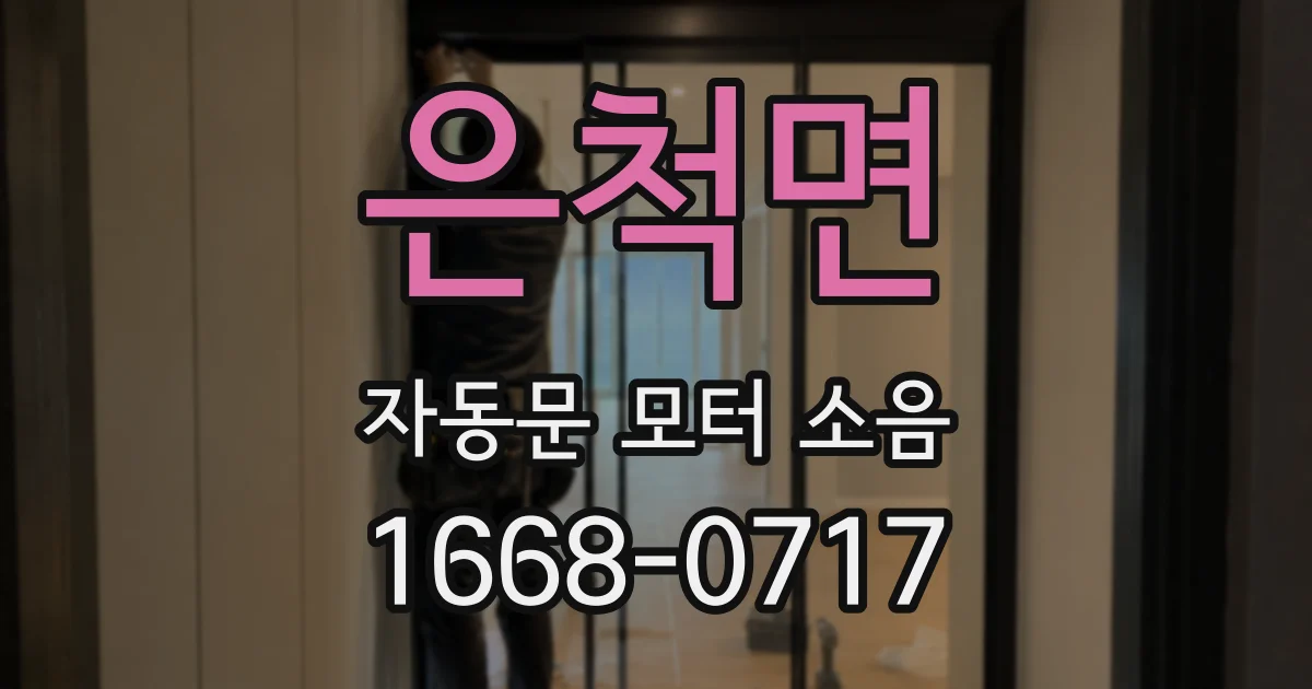은척면 자동문 모터 소음