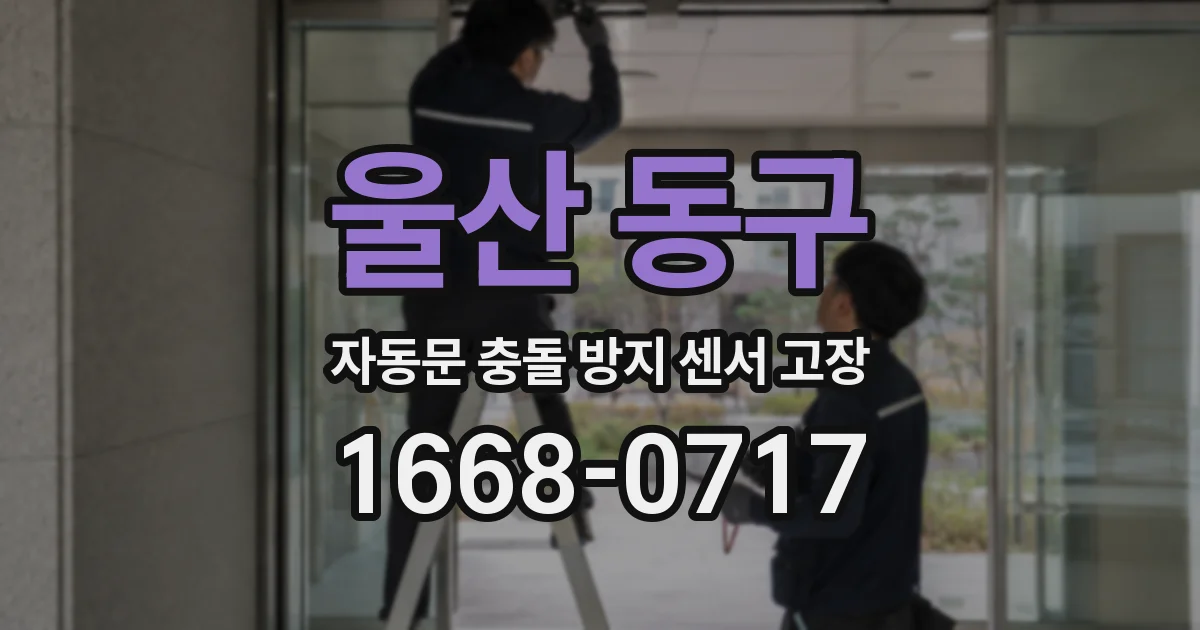 울산 동구 자동문 충돌 방지 센서 고장
