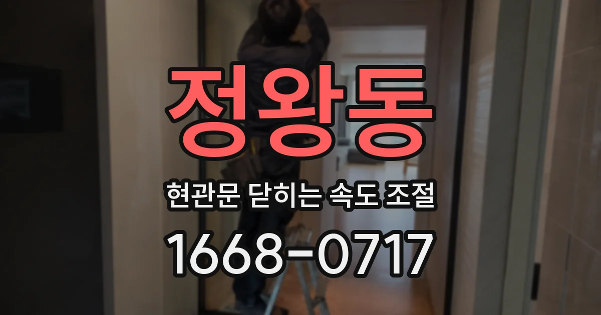 정왕동 현관문 닫히는 속도 조절