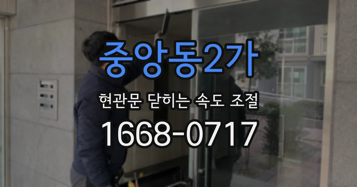 중앙동2가 현관문 닫히는 속도 조절