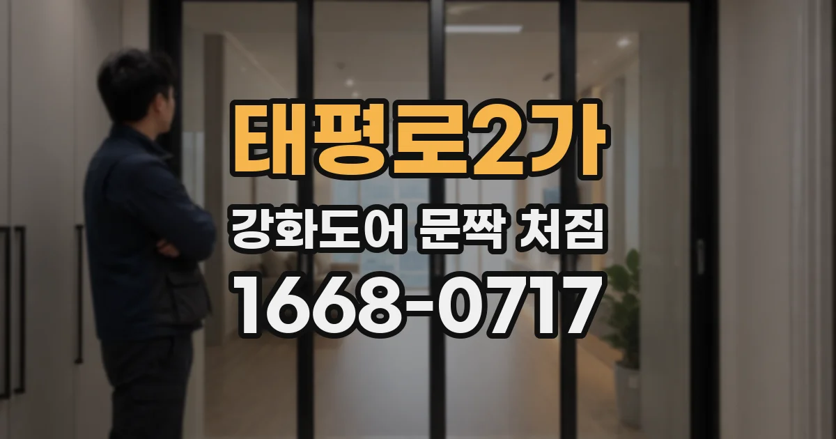 태평로2가 강화도어 문짝 처짐