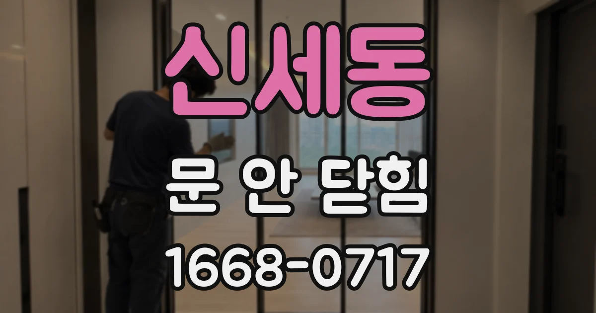 신세동 문 안 닫힘