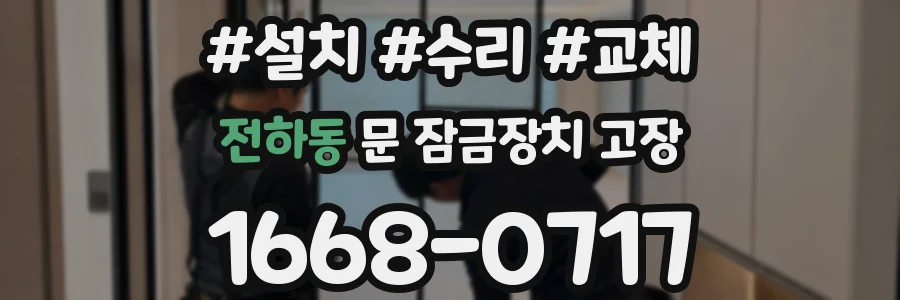 전하동 문 잠금장치 고장
