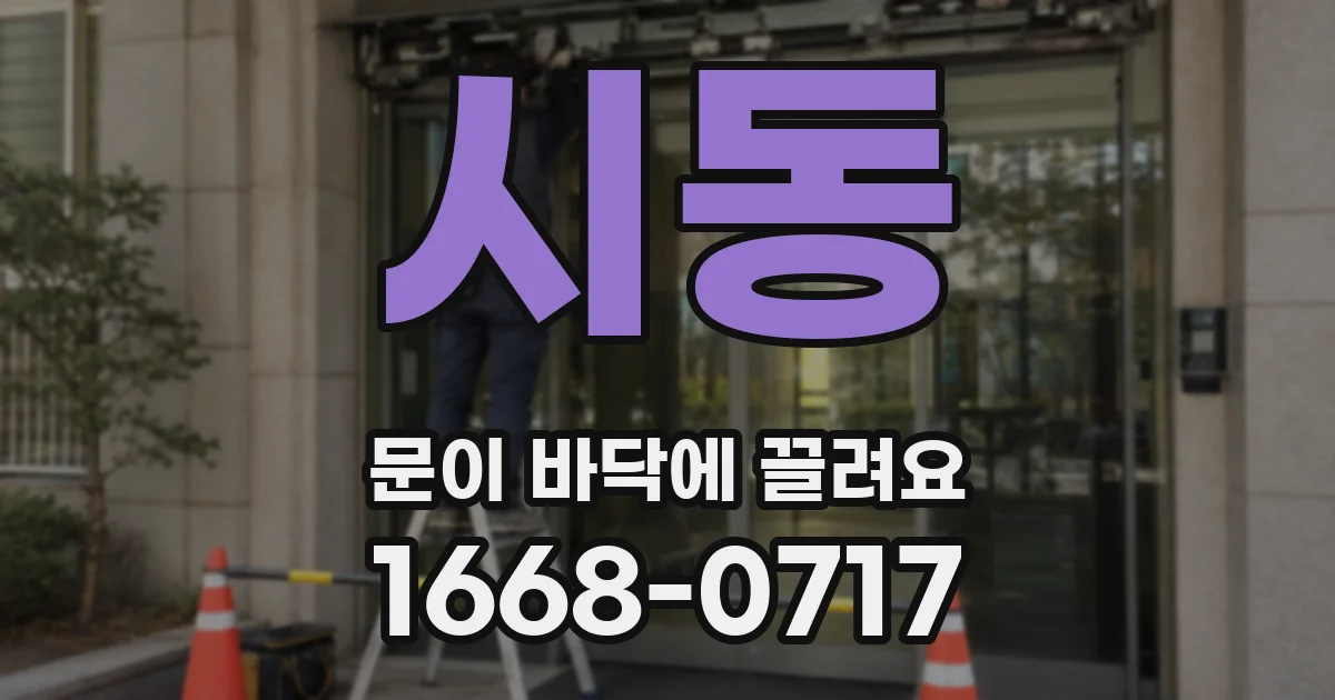 시동 문이 바닥에 끌려요