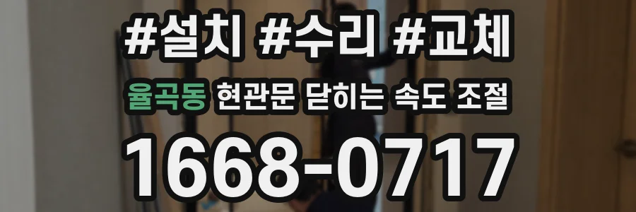 율곡동 현관문 닫히는 속도 조절