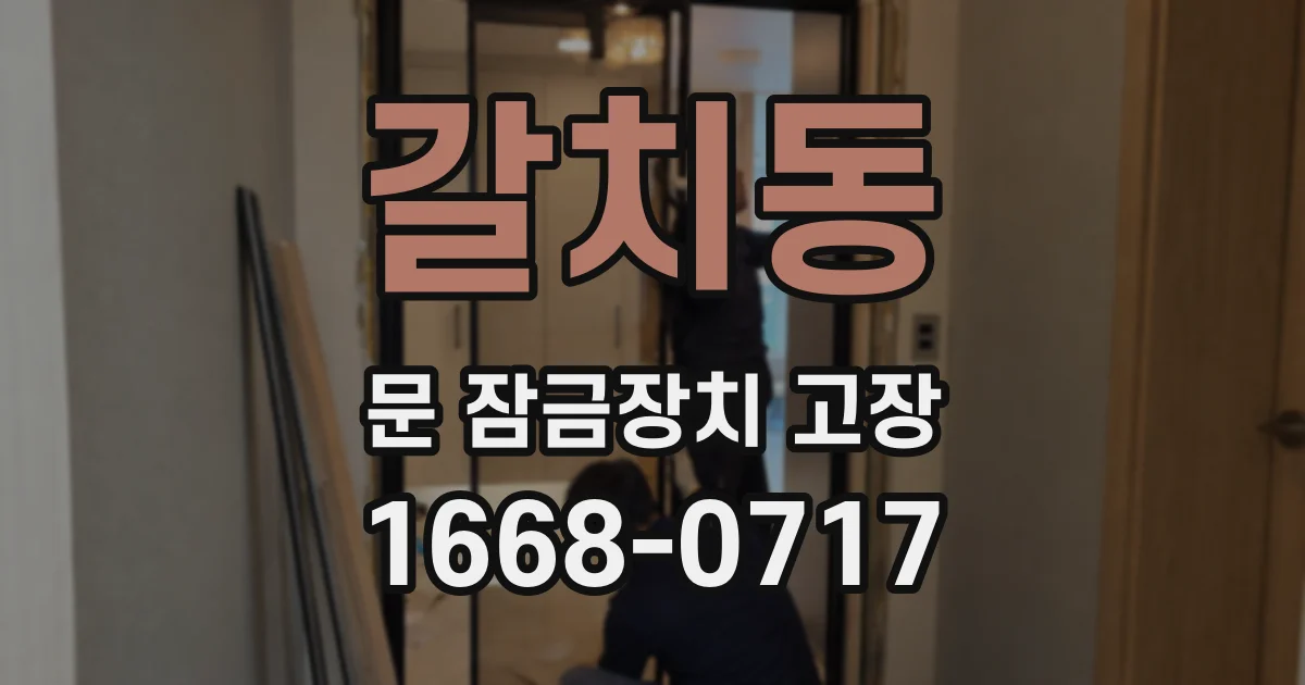 갈치동 문 잠금장치 고장