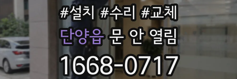 단양읍 문 안 열림