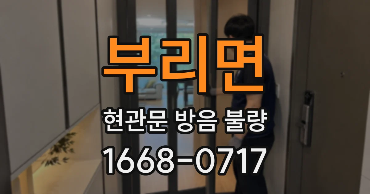 부리면 현관문 방음 불량