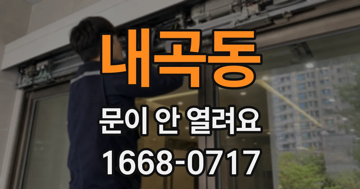 내곡동 문이 안 열려요