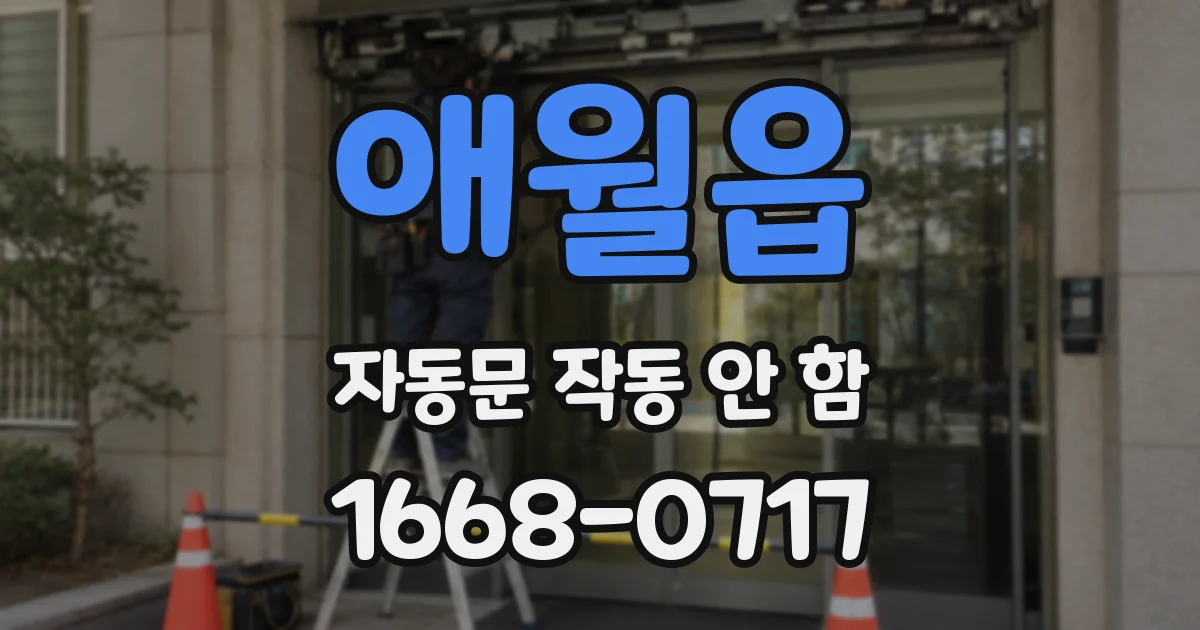 애월읍 자동문 작동 안 함