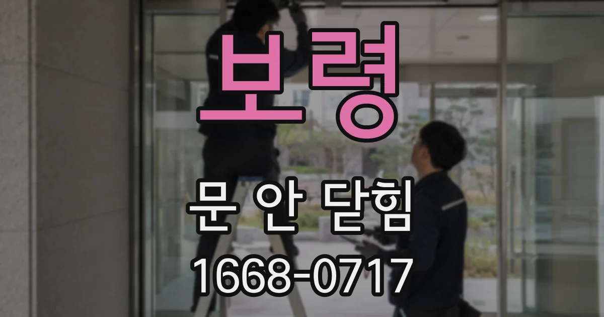 보령 문 안 닫힘