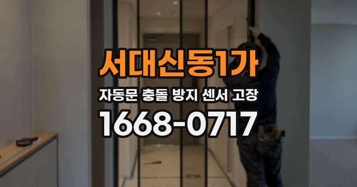 서대신동1가 자동문 충돌 방지 센서 고장