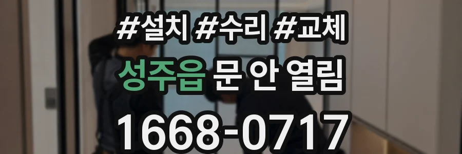 성주읍 문 안 열림