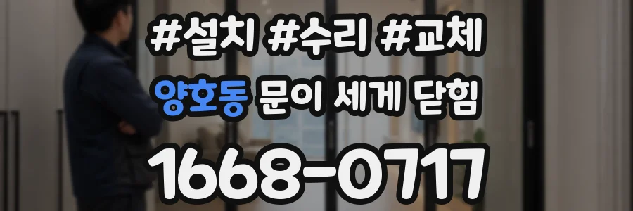 양호동 문이 세게 닫힘