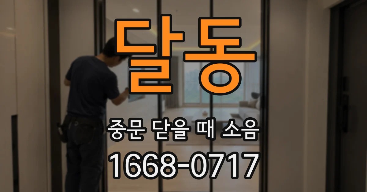 달동 중문 닫을 때 소음
