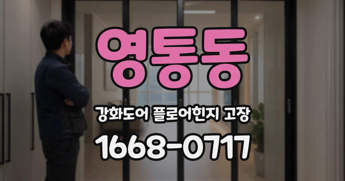 영통동 강화도어 플로어힌지 고장