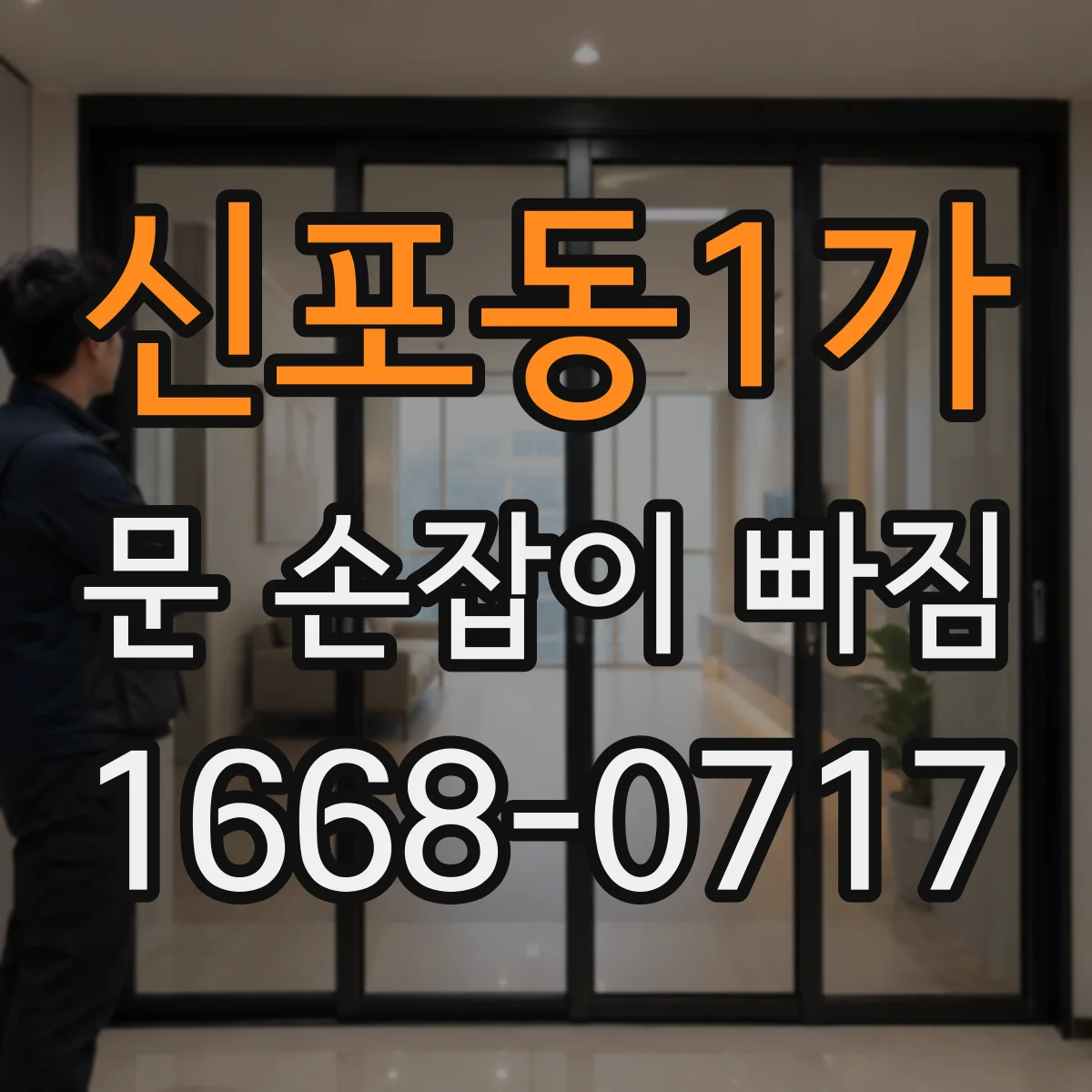 신포동1가 문 손잡이 빠짐