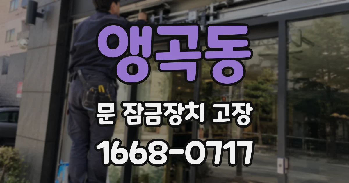 앵곡동 문 잠금장치 고장
