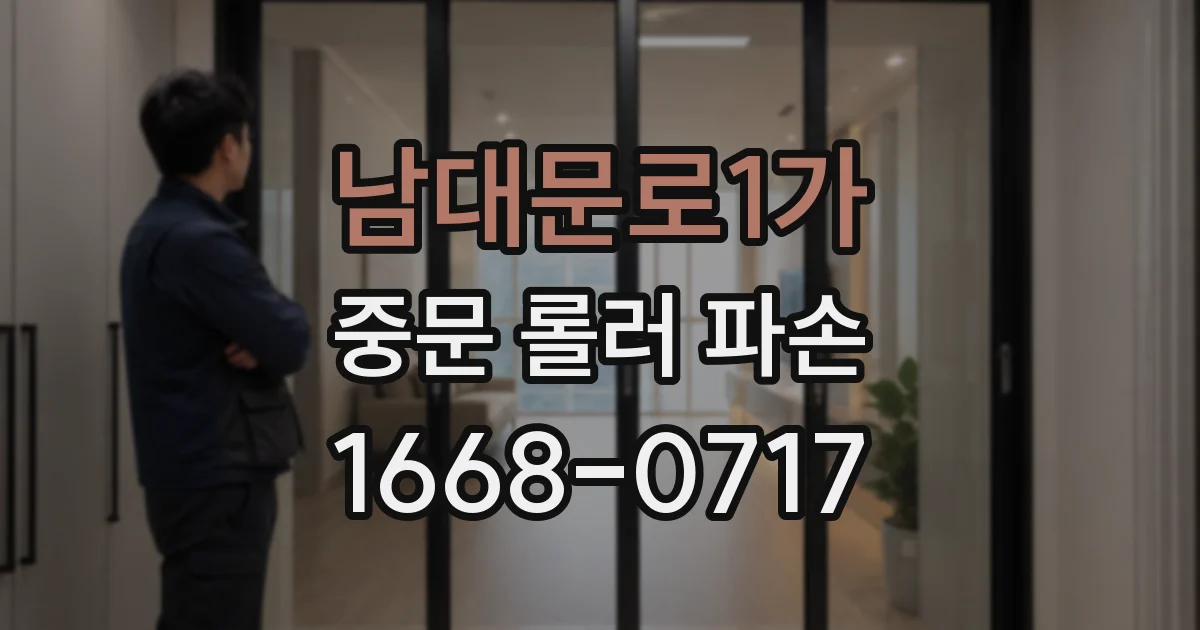 남대문로1가 중문 롤러 파손