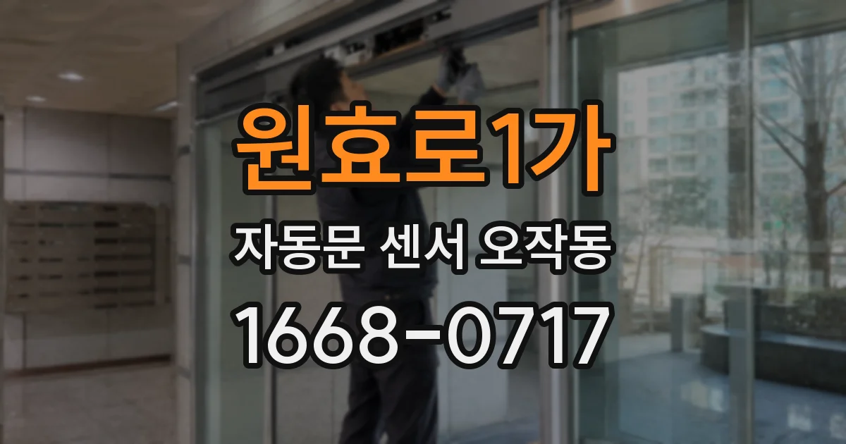 원효로1가 자동문 센서 오작동
