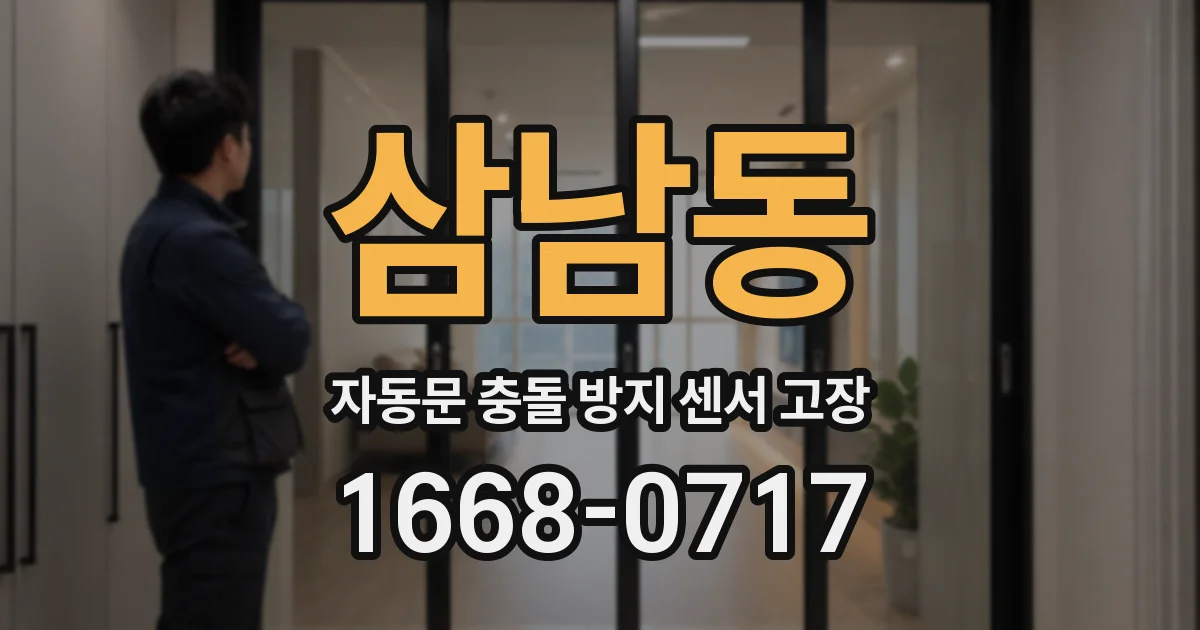삼남동 자동문 충돌 방지 센서 고장