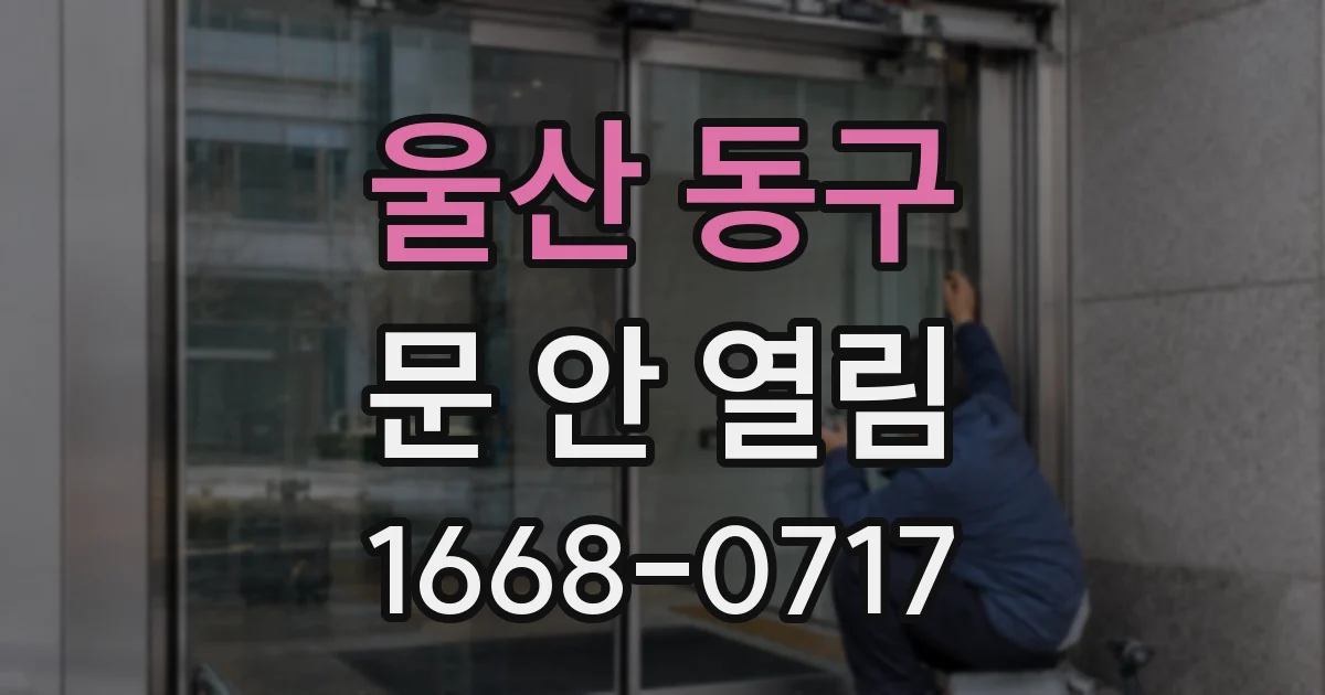울산 동구 문 안 열림
