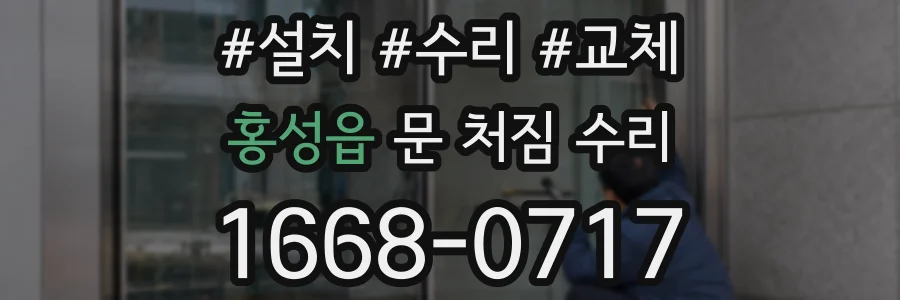 홍성읍 문 처짐 수리