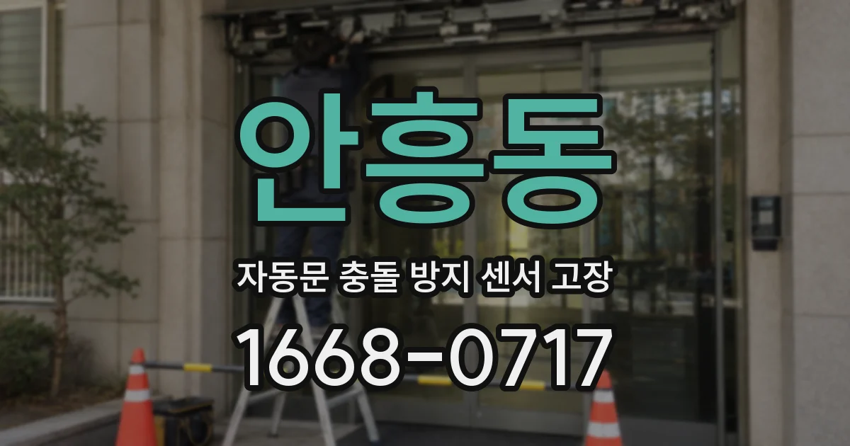 안흥동 자동문 충돌 방지 센서 고장