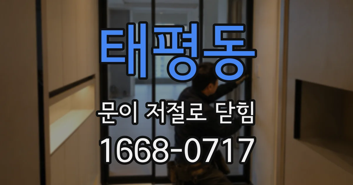 태평동 문이 저절로 닫힘