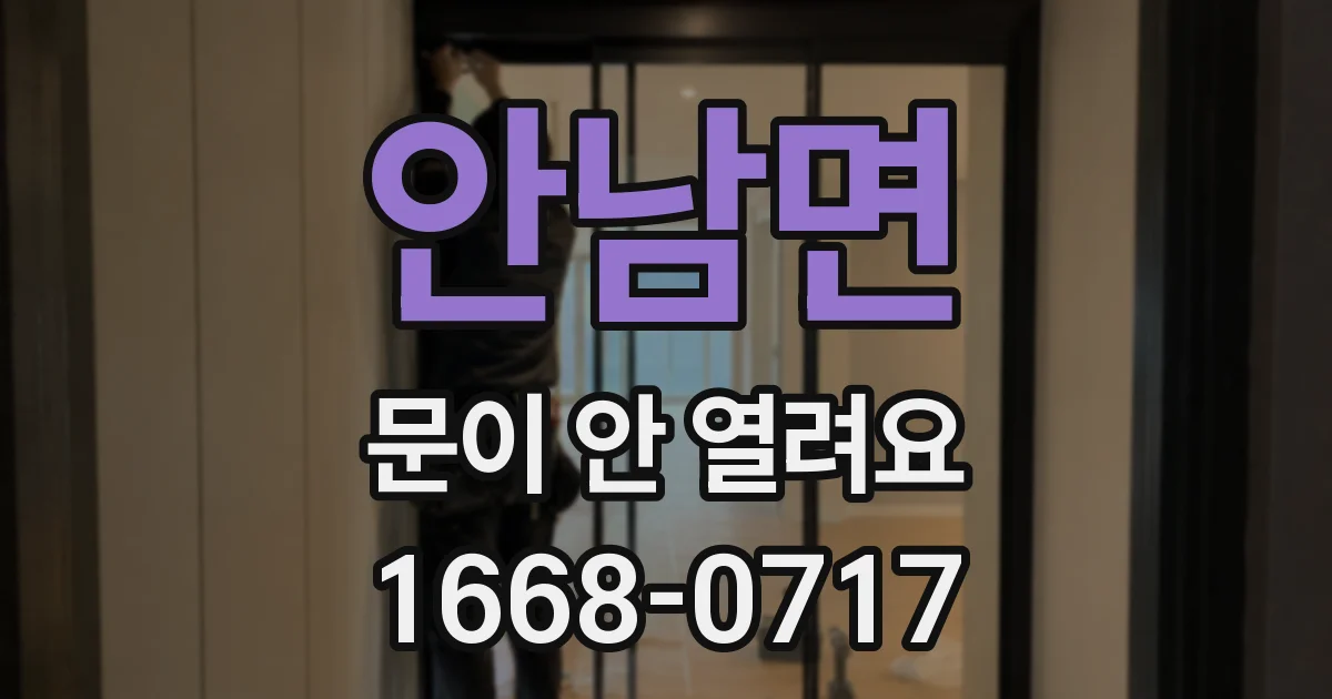 안남면 문이 안 열려요