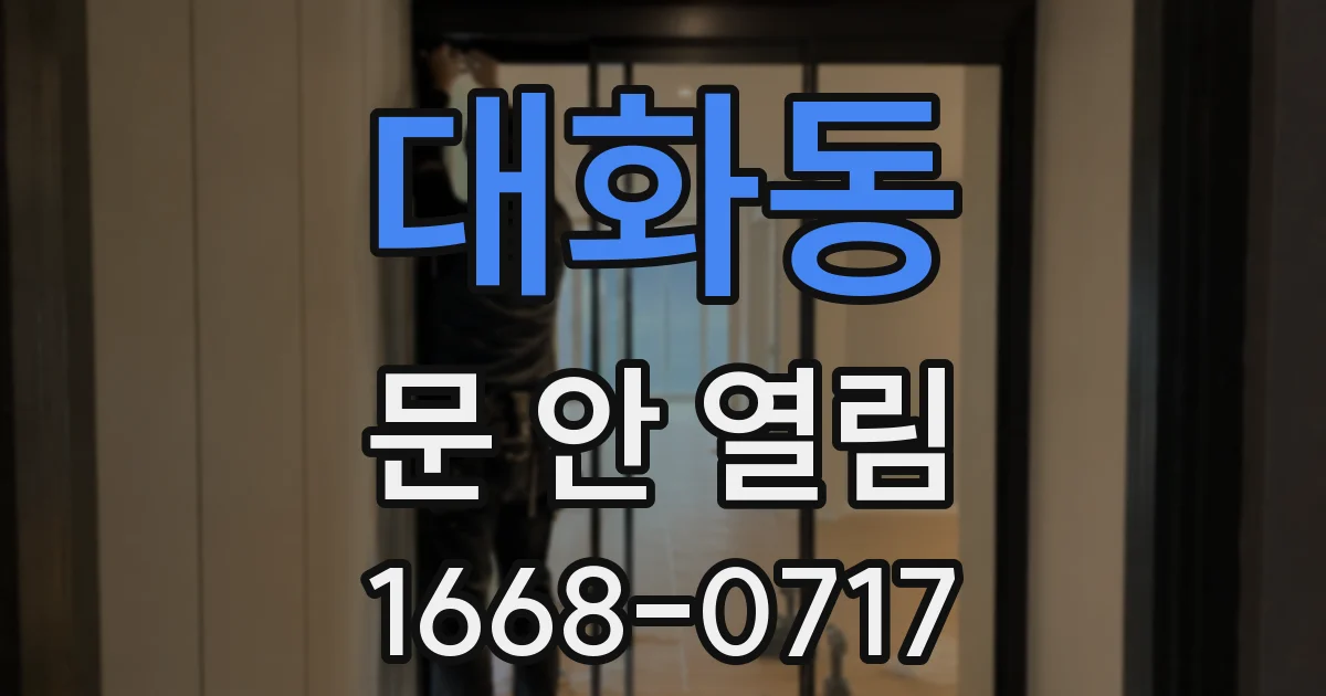 대화동 문 안 열림