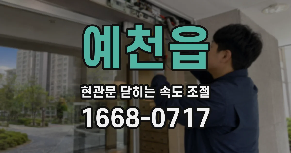 예천읍 현관문 닫히는 속도 조절