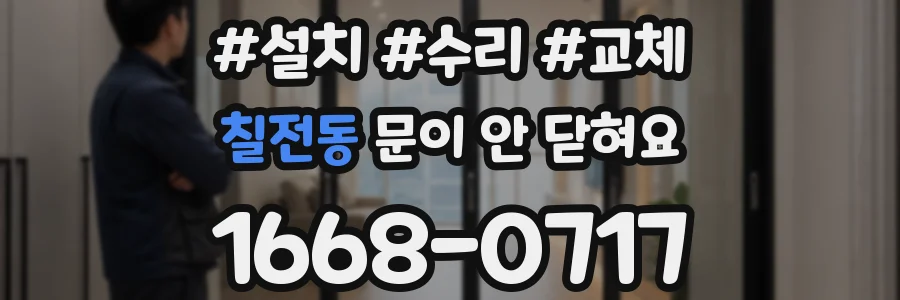 칠전동 문이 안 닫혀요