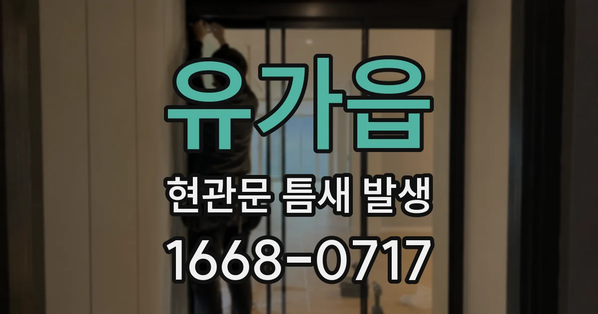 유가읍 현관문 틈새 발생