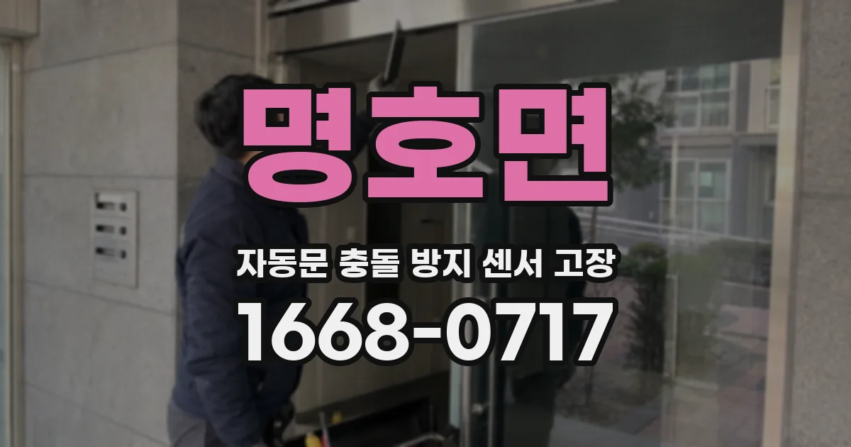 명호면 자동문 충돌 방지 센서 고장