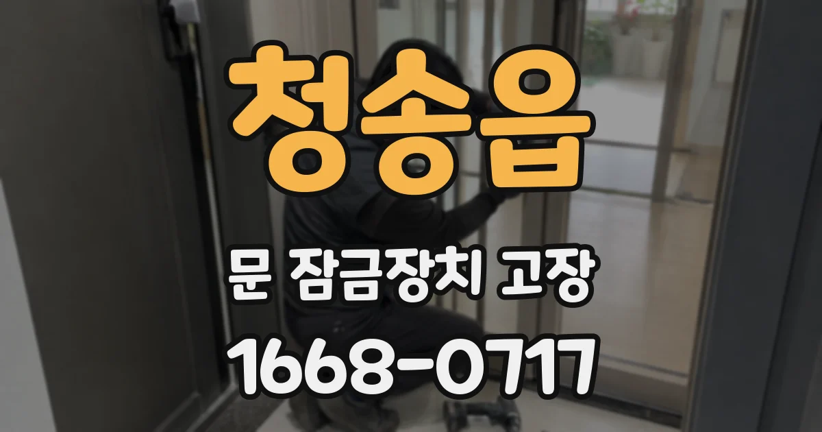 청송읍 문 잠금장치 고장