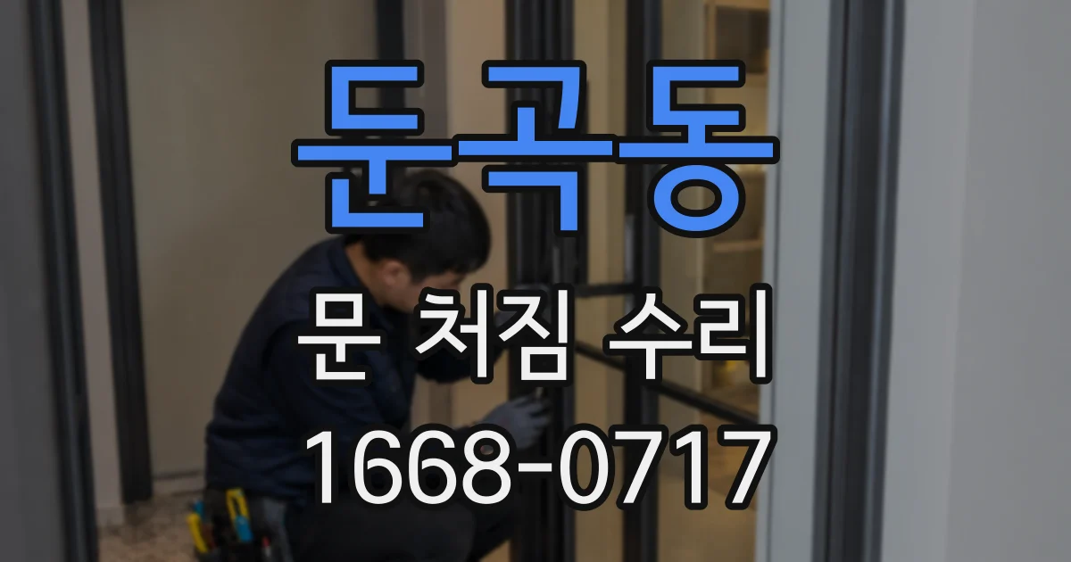 둔곡동 문 처짐 수리