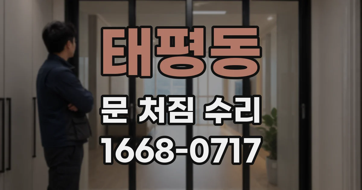 태평동 문 처짐 수리