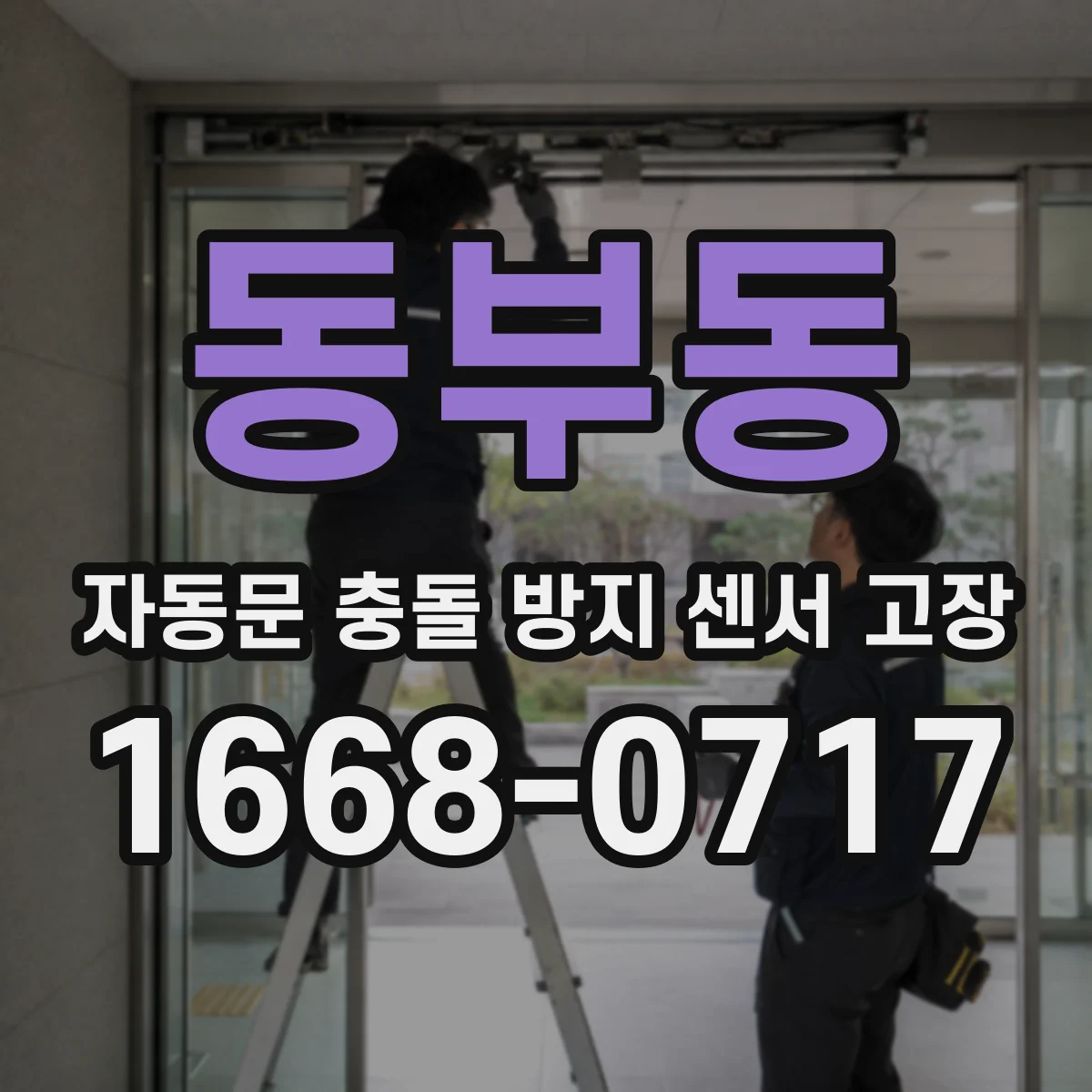 동부동 자동문 충돌 방지 센서 고장