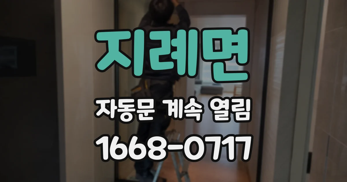 지례면 자동문 계속 열림