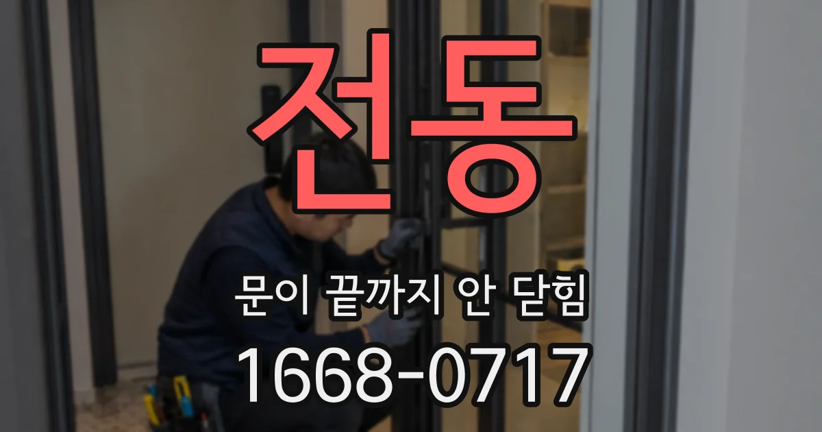전동 문이 끝까지 안 닫힘