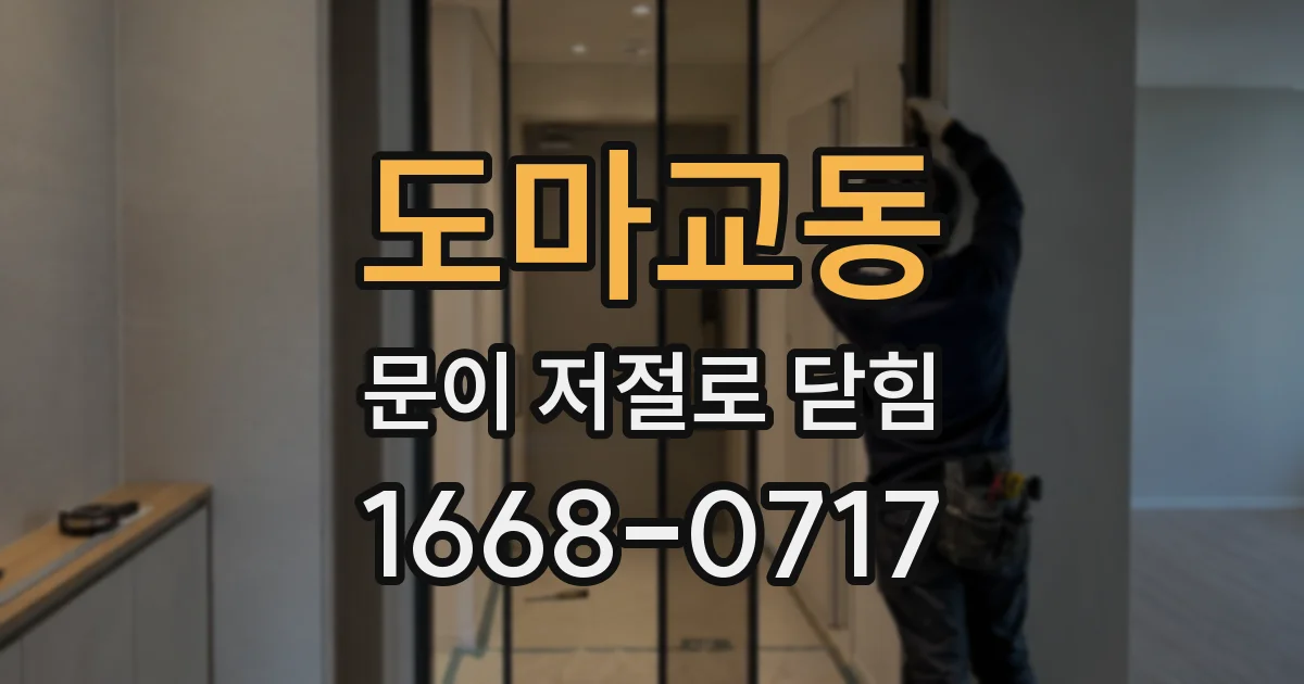 도마교동 문이 저절로 닫힘