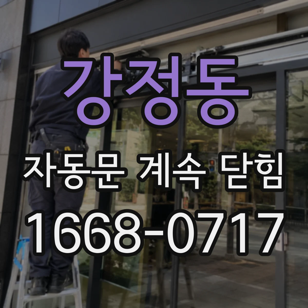강정동 자동문 계속 닫힘